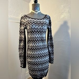 Free people size M scoop back flame stitch knit mini dress 🔥